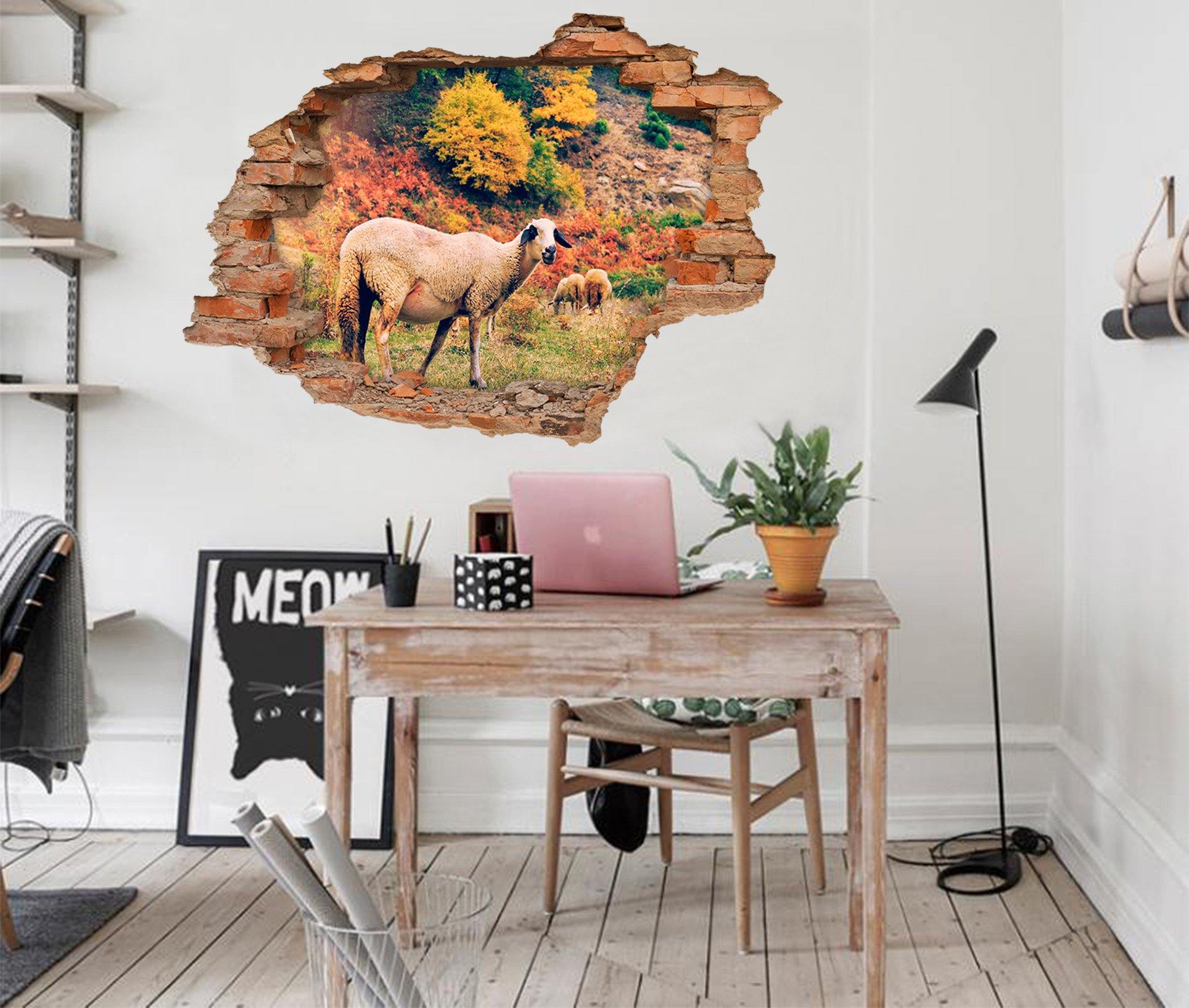 3D Special Animals 205 Broken Wall Murals Wallpaper AJ Wallpaper 