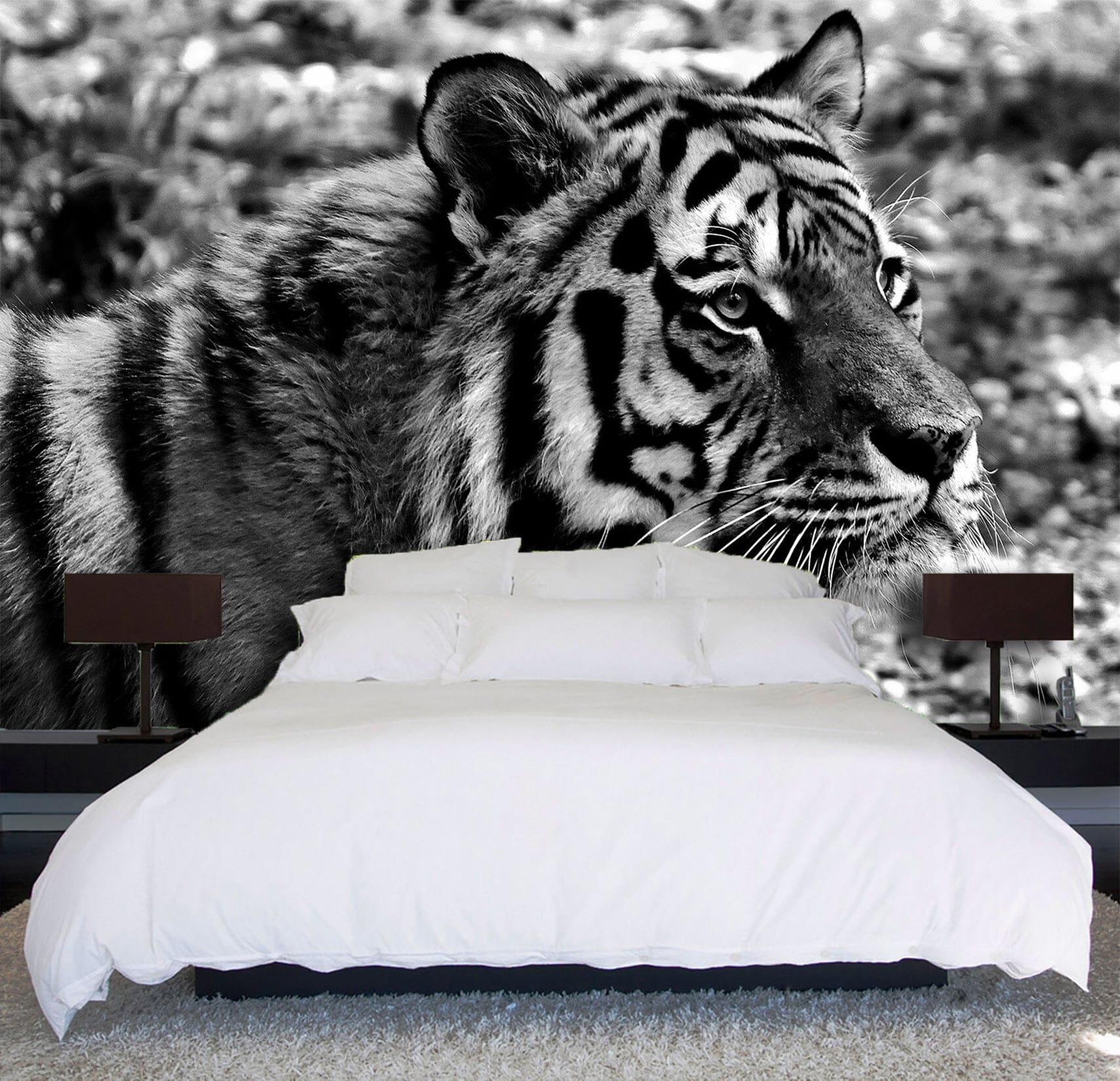 3D Black Tiger 351 Wall Murals Wallpaper AJ Wallpaper 2 