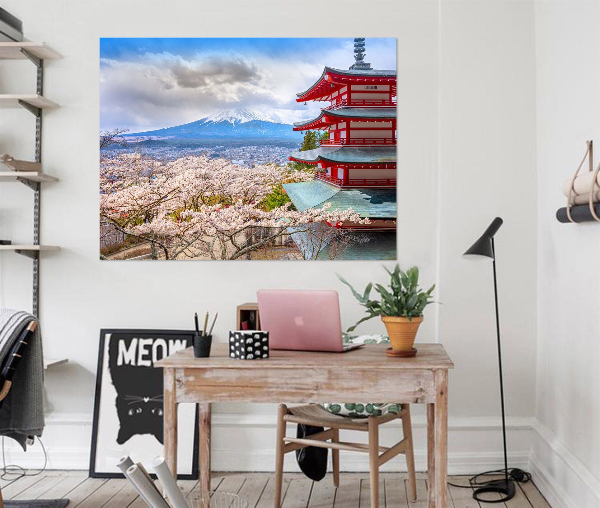 3D Cherry Blossom Temple 126 Marco Carmassi Wall Sticker Wallpaper AJ Wallpaper 2 