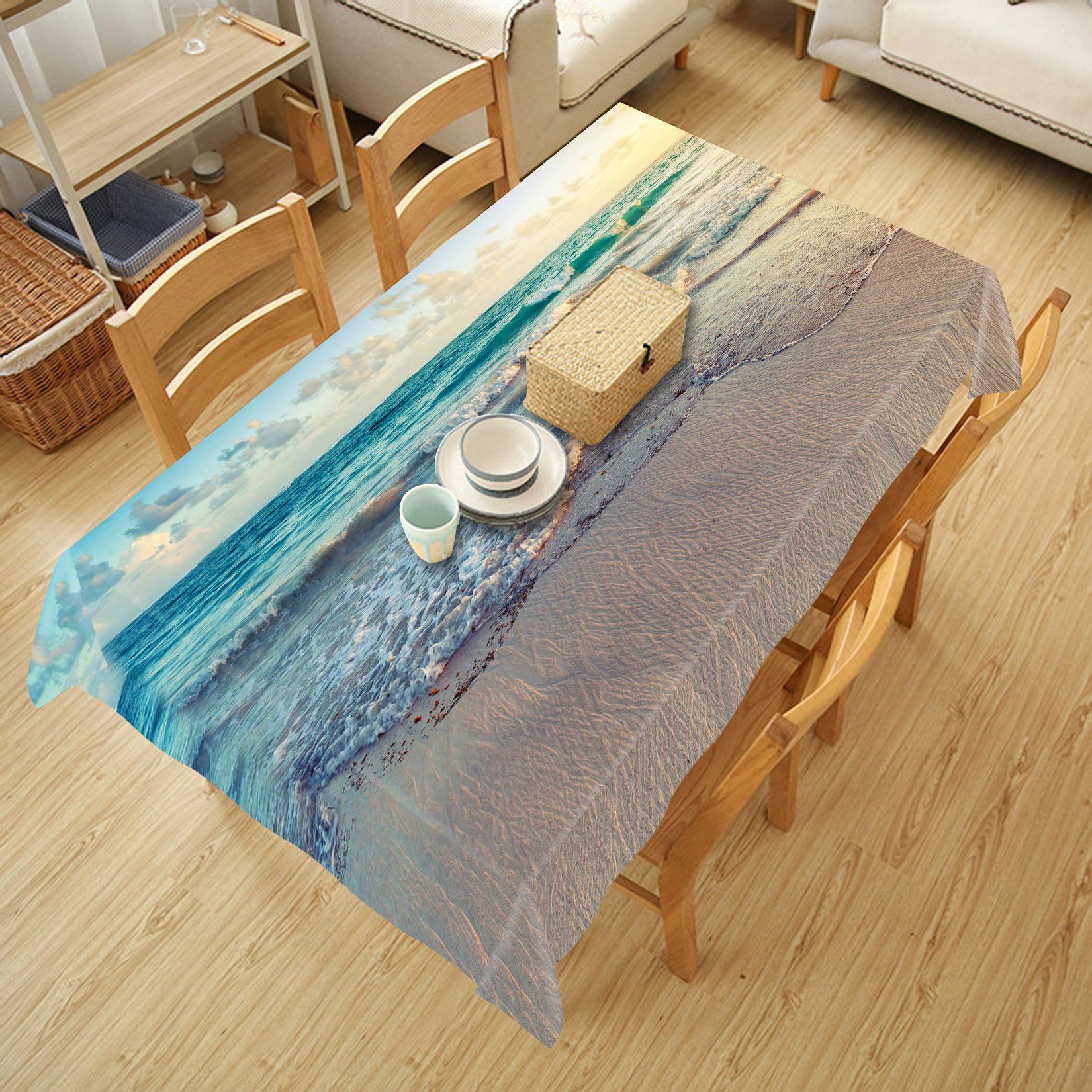 3D Beach Waves 784 Tablecloths Wallpaper AJ Wallpaper 