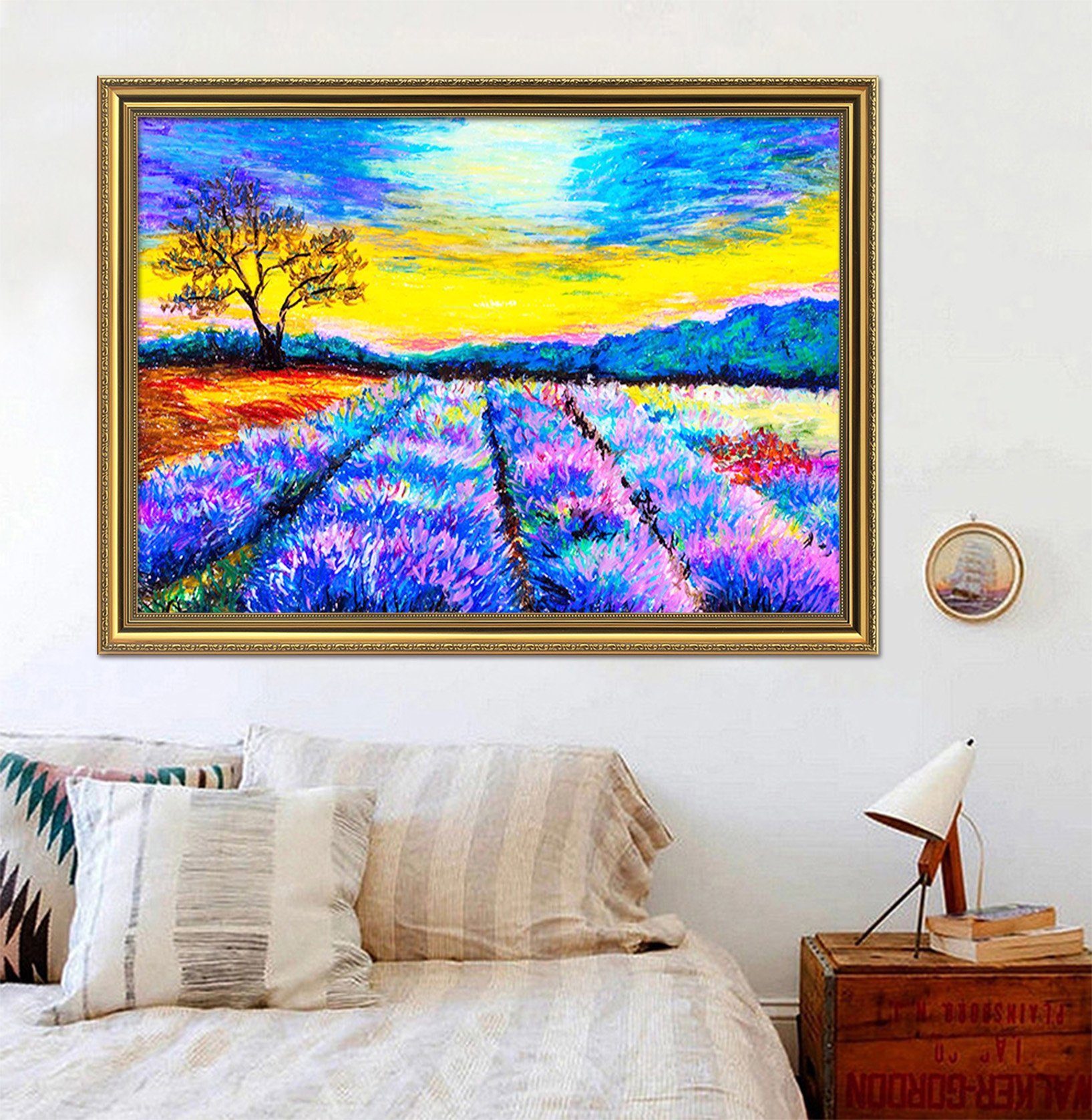 3D Evening Flowers 187 Fake Framed Print Painting Wallpaper AJ Creativity Home 