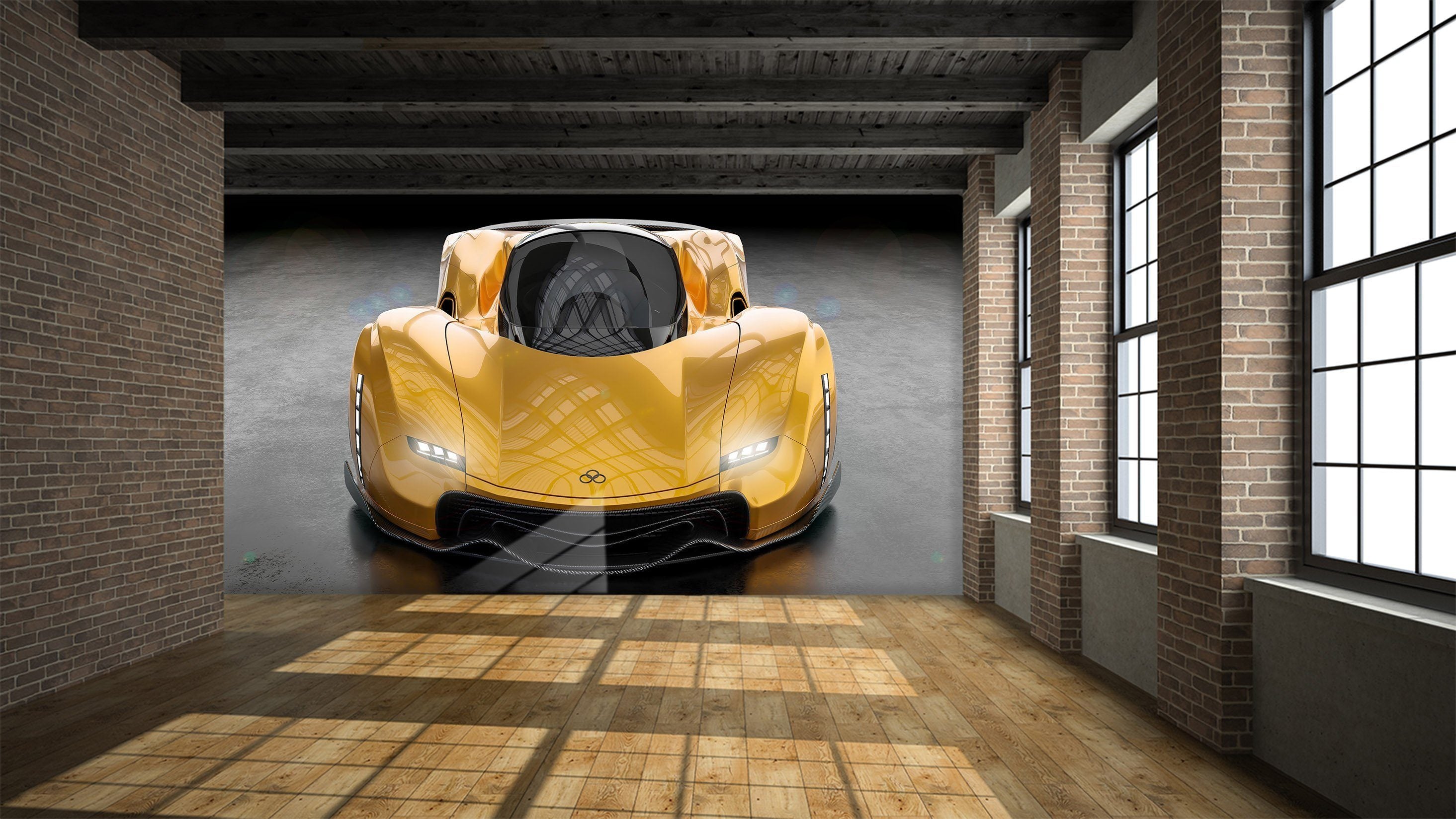 3D Yellow Front 956 Vehicle Wall Murals Wallpaper AJ Wallpaper 2 