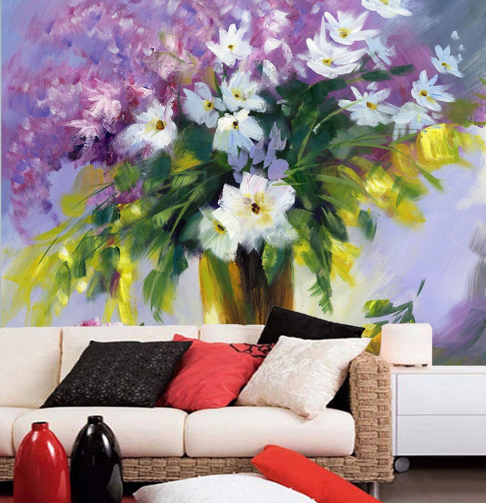Pure Flowers Vase Wallpaper AJ Wallpaper 