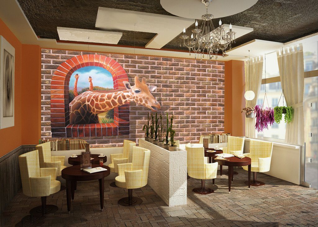 3D Giraffe 081 Wallpaper AJ Wallpaper 