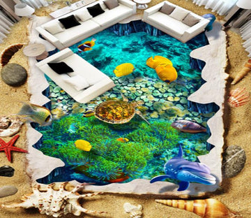 3D Beautiful Ocean Floor Mural Wallpaper AJ Wallpaper 2 