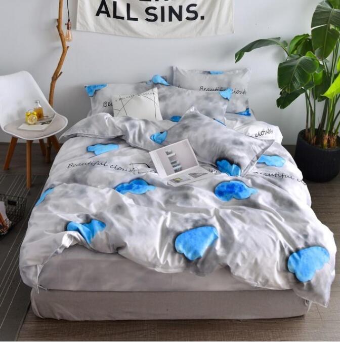 3D Blue Stone 2090 Bed Pillowcases Quilt