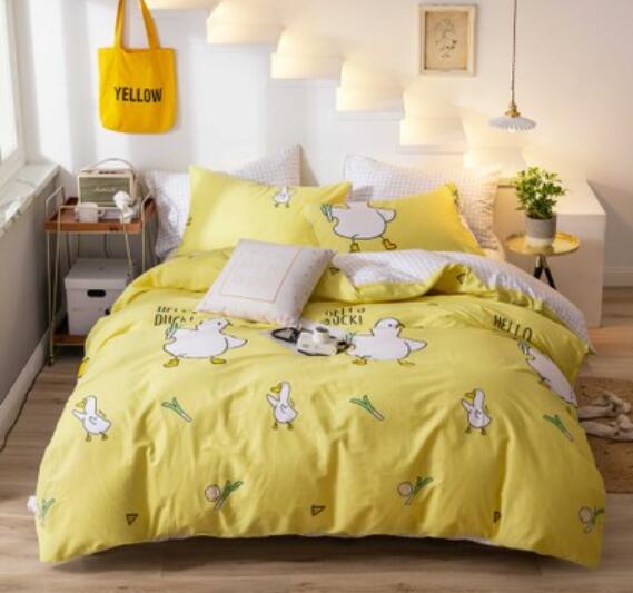 3D Yellow Background Goose 16072 Bed Pillowcases Quilt
