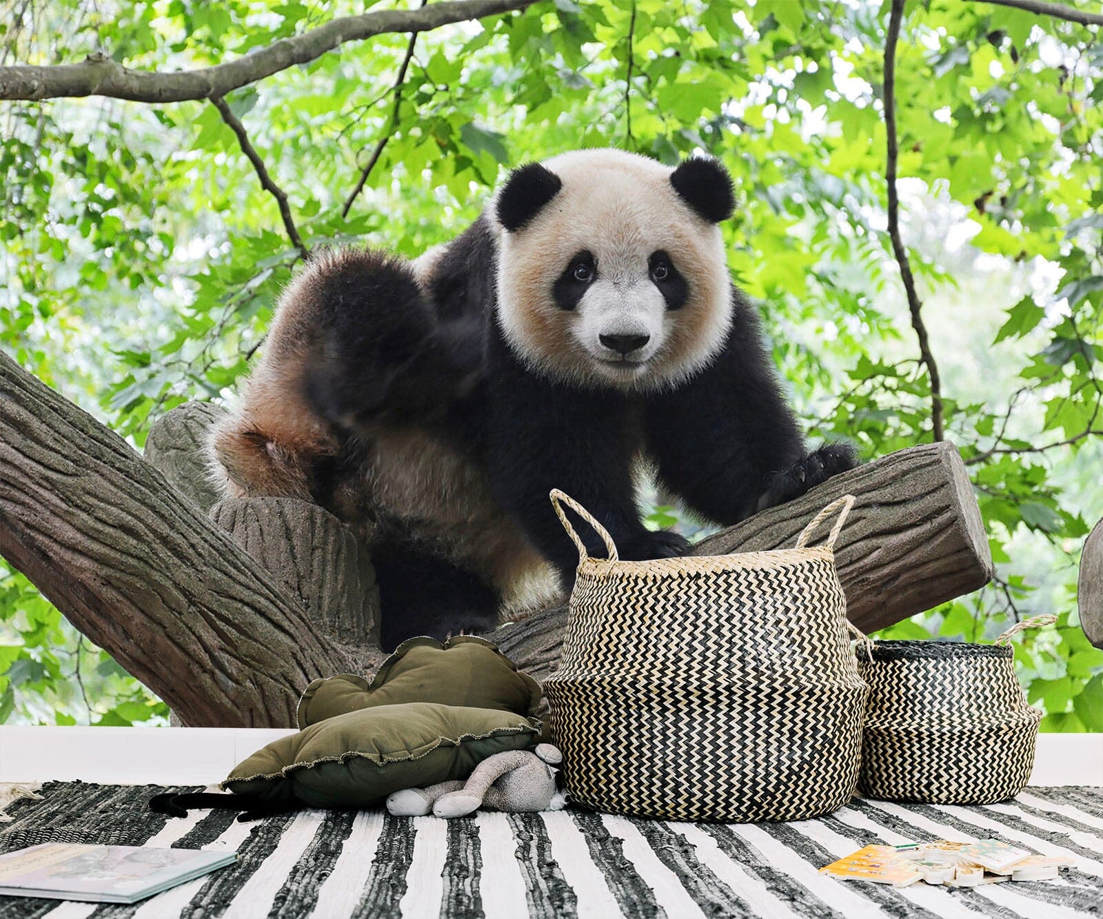3D Giant Panda Tree 247 Wall Murals Wallpaper AJ Wallpaper 2 