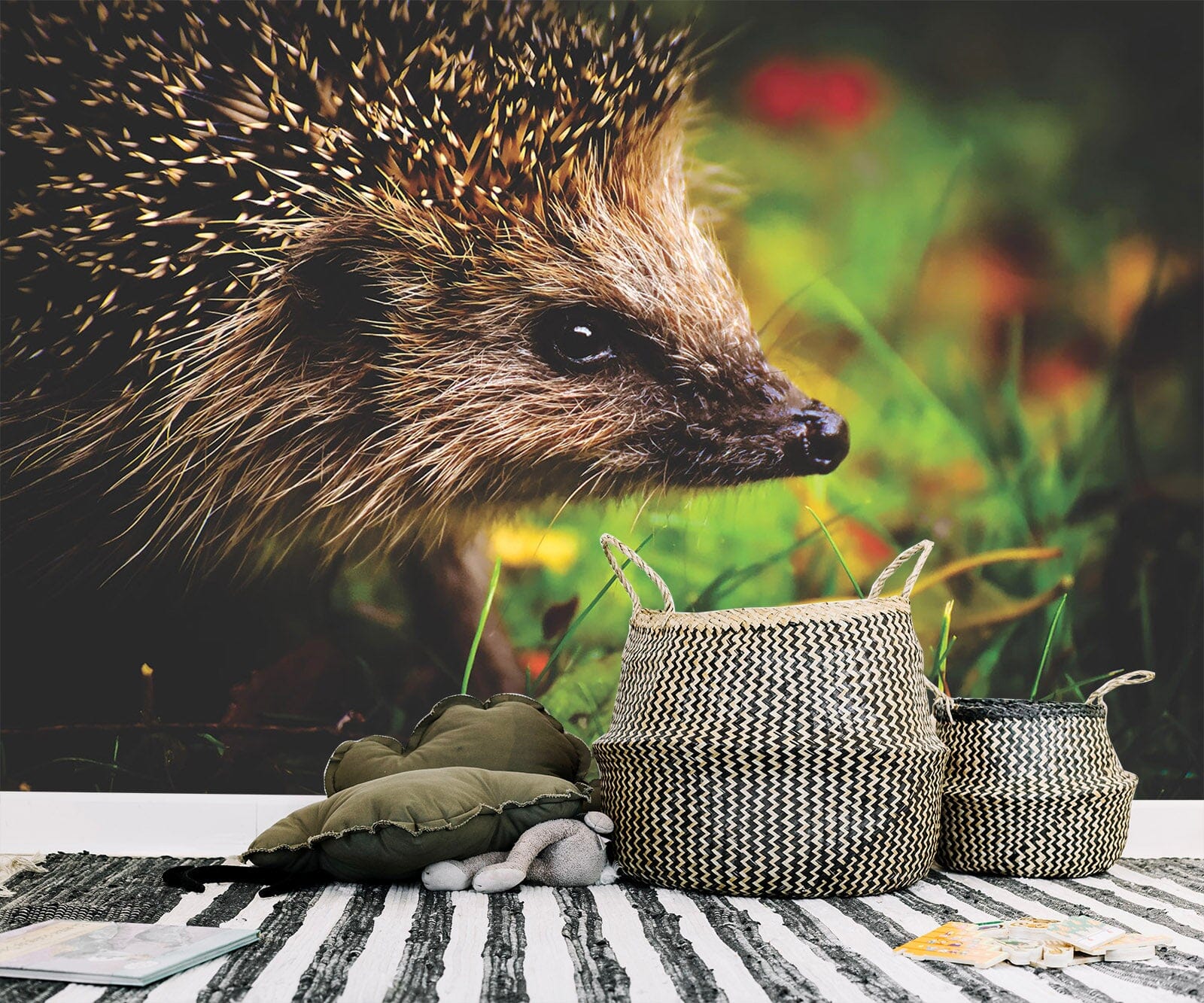3D Hedgehog Grass 155 Wall Murals Wallpaper AJ Wallpaper 2 