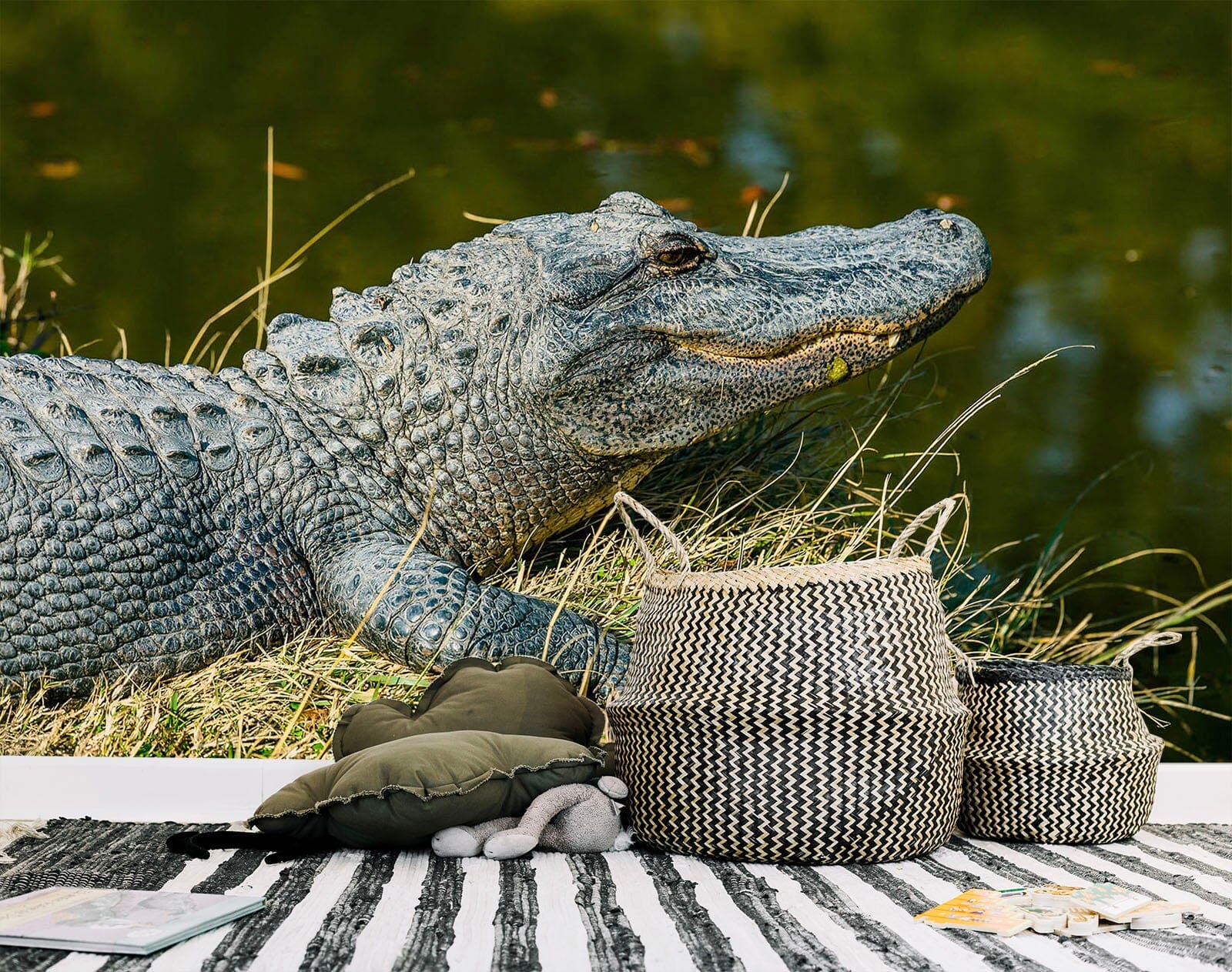 3D Crocodile 227 Wall Murals Wallpaper AJ Wallpaper 2 