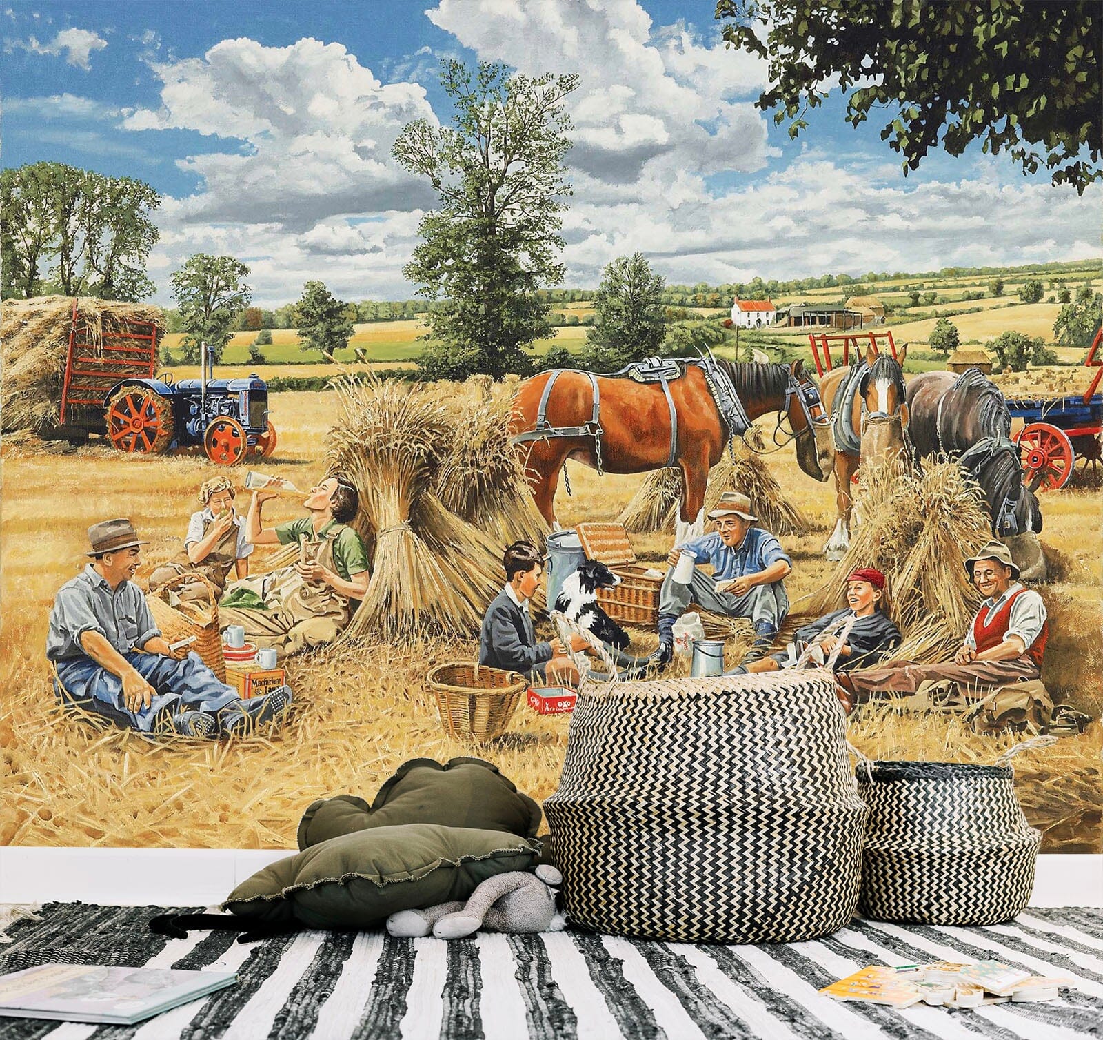 3D Harvest Lunch 1027 Trevor Mitchell Wall Mural Wall Murals Wallpaper AJ Wallpaper 2 