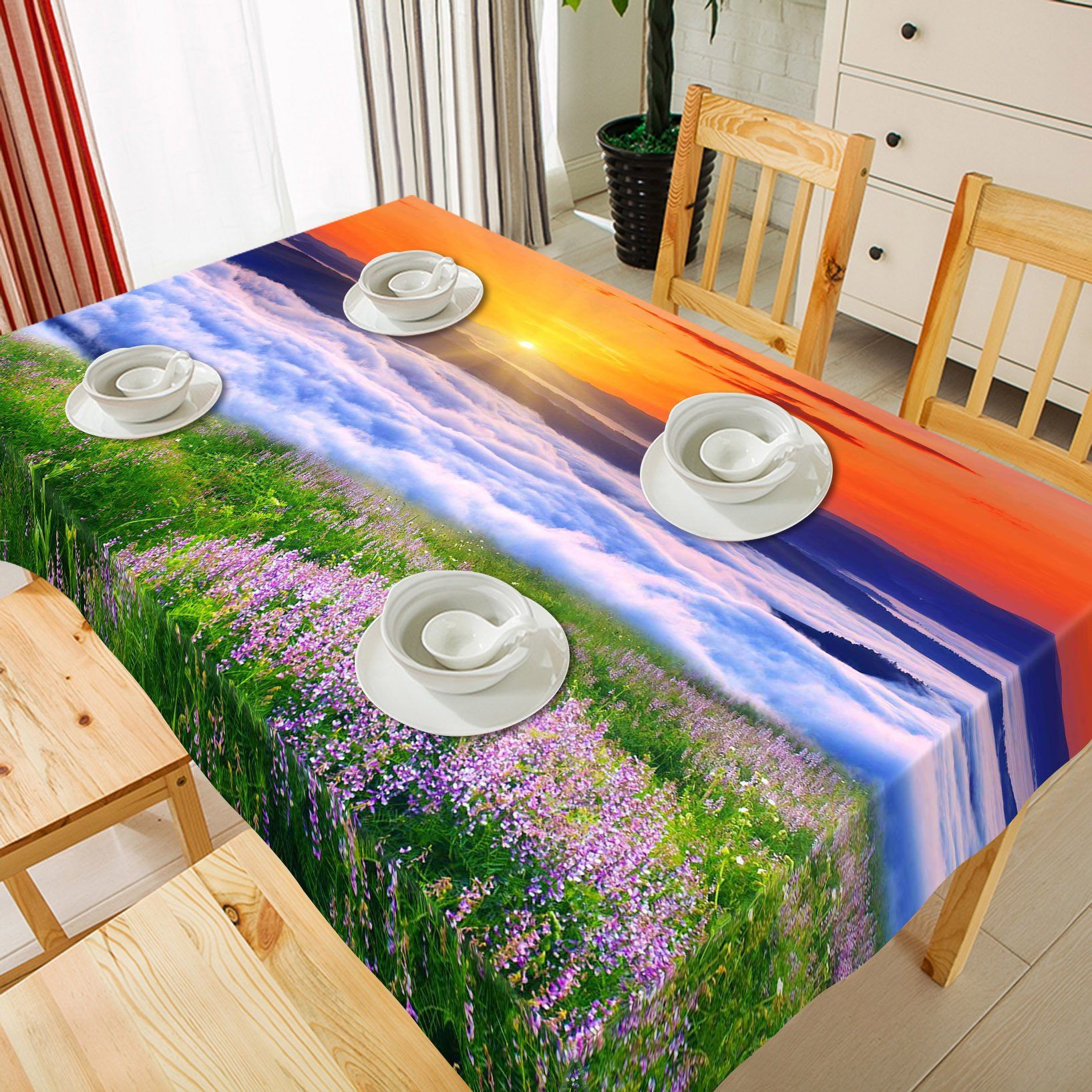 3D Mountain Sunrise Clouds 85 Tablecloths Wallpaper AJ Wallpaper 