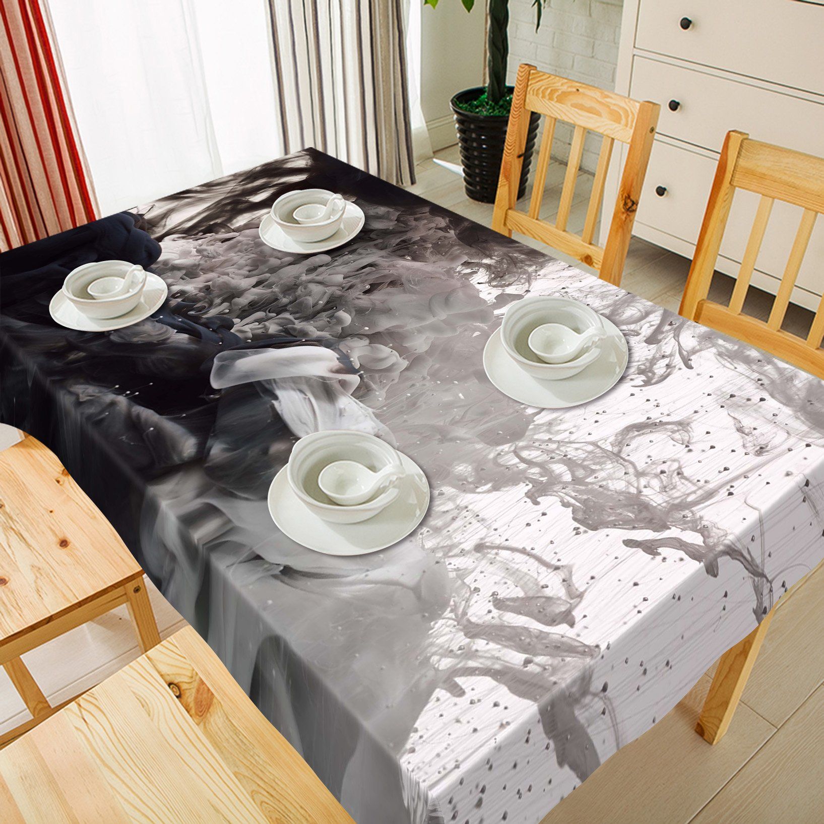 3D Gouache White 32 Tablecloths Wallpaper AJ Wallpaper 
