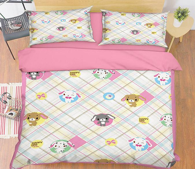 3D Long Ear Bears 107 Bed Pillowcases Quilt Wallpaper AJ Wallpaper 