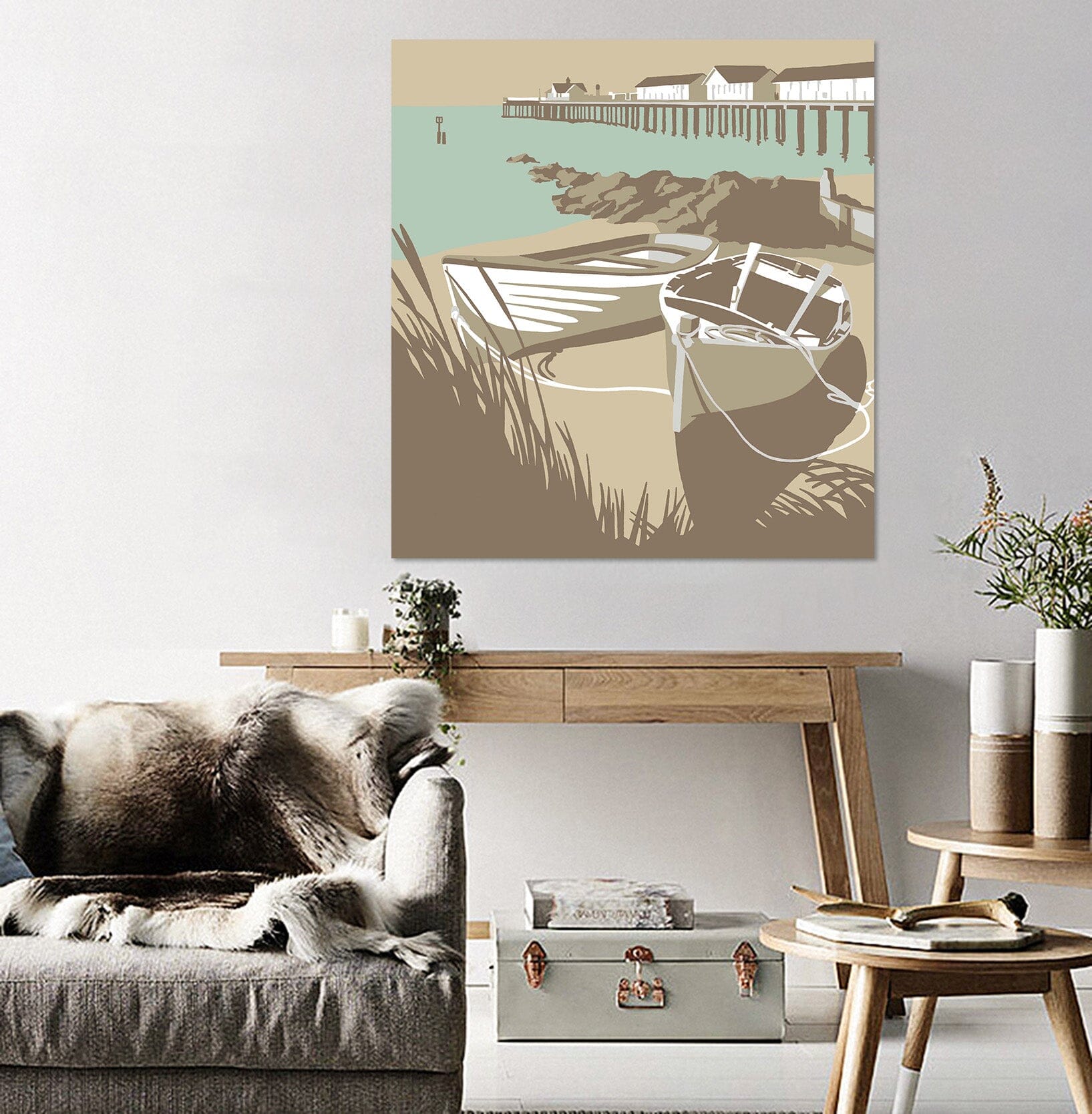 3D Southwold Boats Pier 060 Steve Read Wall Sticker Wallpaper AJ Wallpaper 2 