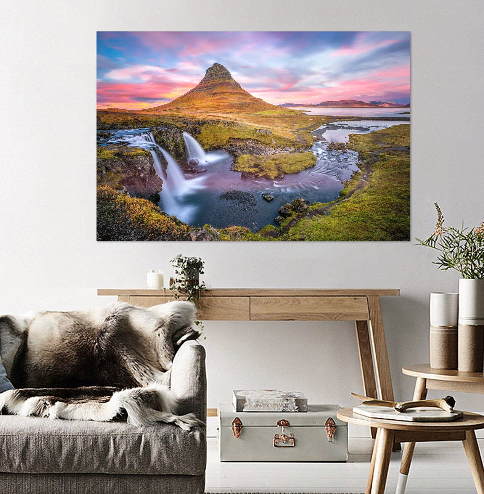 3D Canyon Waterfall 159 Marco Carmassi Wall Sticker Wallpaper AJ Wallpaper 2 