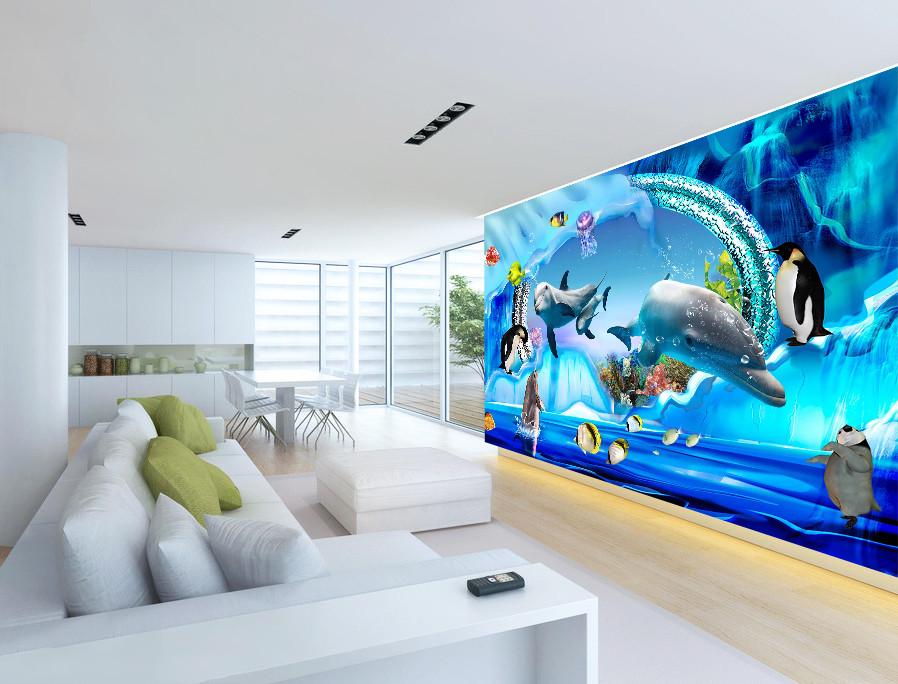 3D Swimming Dolphin 32 Wallpaper AJ Wallpaper 