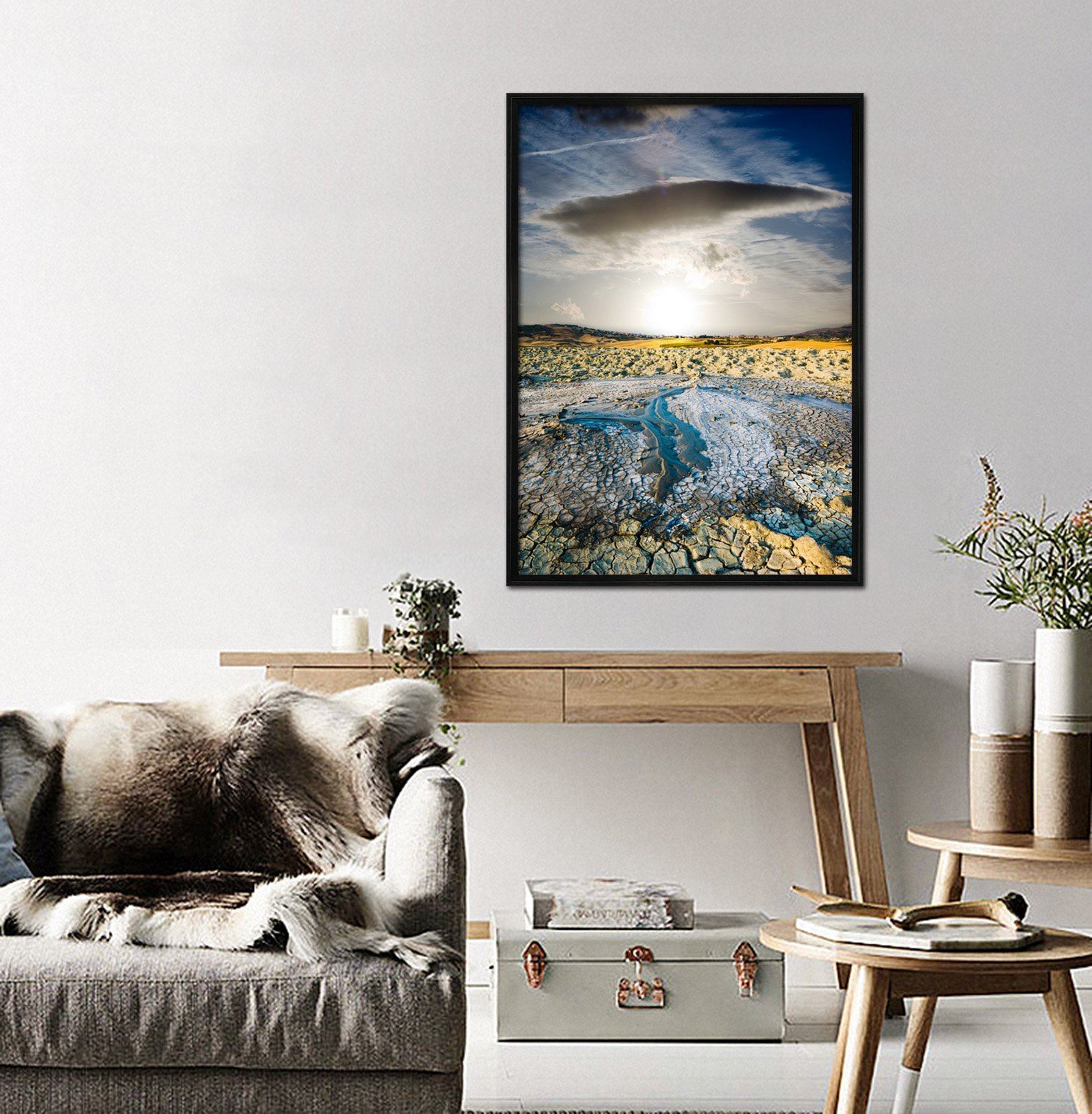 3D Sunny Land 017 Fake Framed Print Painting Wallpaper AJ Creativity Home 