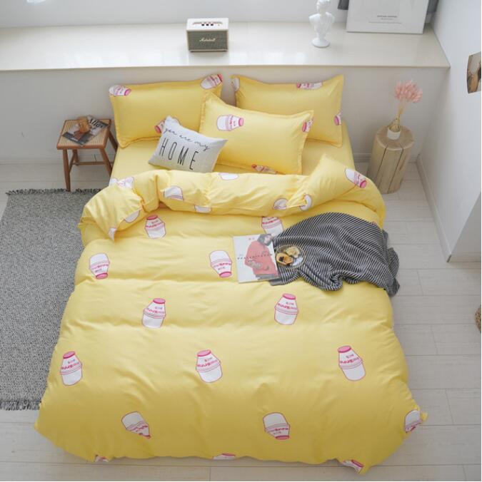 3D Yellow Bottom Yakult 12130 Bed Pillowcases Quilt