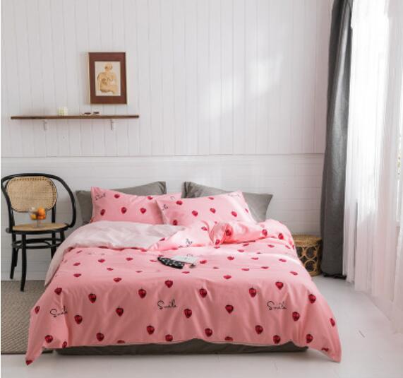 3D Heart Strawberry 40120 Bed Pillowcases Quilt