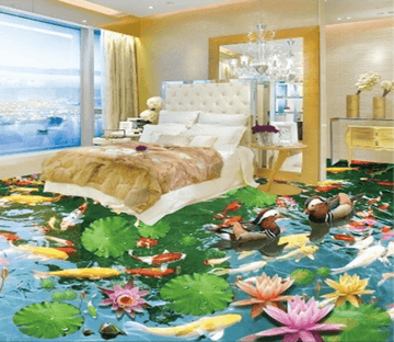 3D Duckling 368 Floor Mural Wallpaper AJ Wallpaper 2 