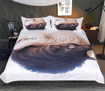 3D Wolf Hug 185 Bed Pillowcases Quilt Wallpaper AJ Wallpaper 