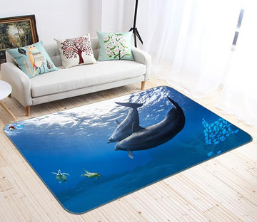 3D Dolphin Winding 597 Non Slip Rug Mat Mat AJ Creativity Home 