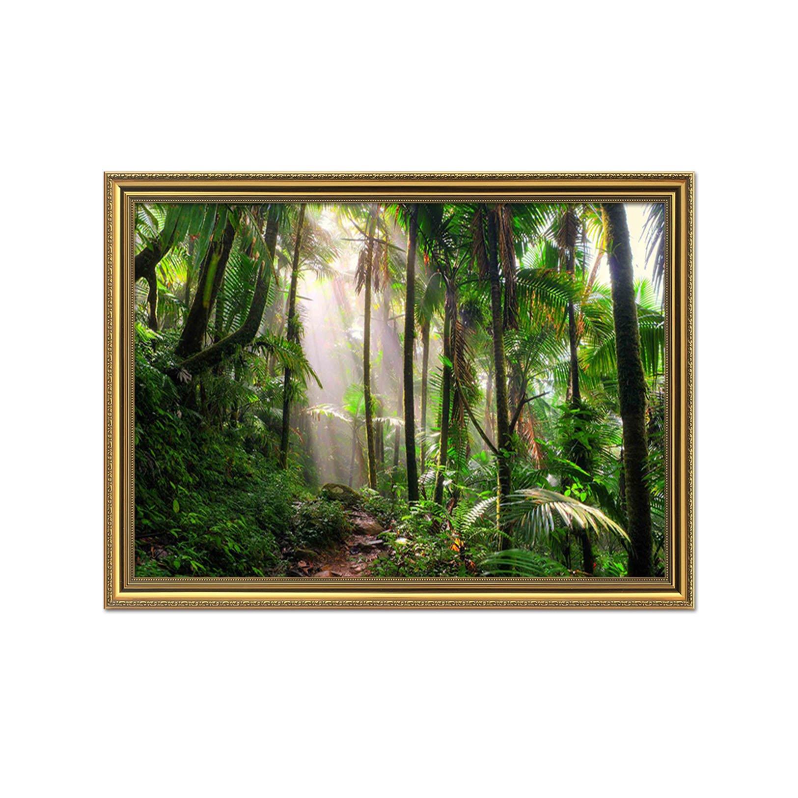 3D Forest Sunshine 107 Fake Framed Print Painting Wallpaper AJ Creativity Home 