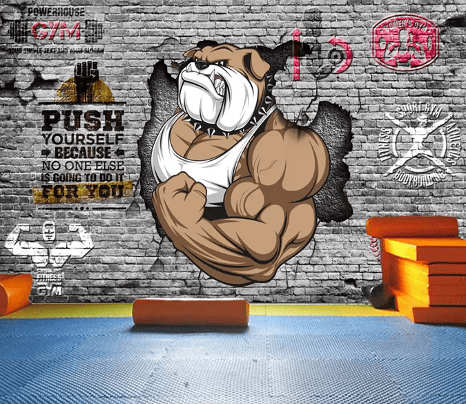3D Fierce Dog Abdominal Muscles 320 Wallpaper AJ Wallpaper 2 