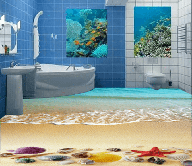 3D Seaside Beach 348 Floor Mural Wallpaper AJ Wallpaper 2 