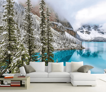 3D Snow Tree River 1061 Wallpaper AJ Wallpaper 2 