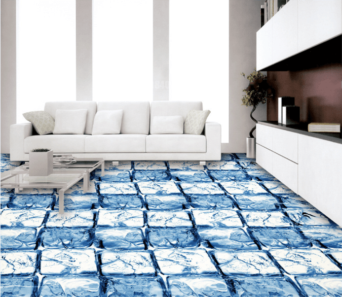 3D Ice Cubes 129 Floor Mural Wallpaper AJ Wallpaper 2 