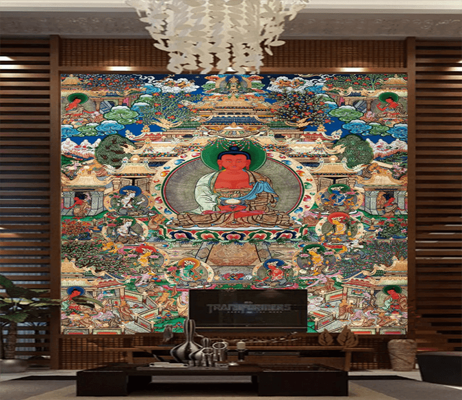 3D Tibetan Painting 1667 Wallpaper AJ Wallpaper 