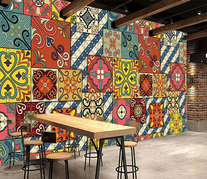 3D Palace Color Pattern 411 Wallpaper AJ Wallpaper 2 