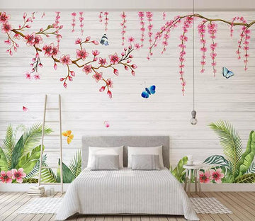 3D Flower Butterfly Grass 403 Wallpaper AJ Wallpaper 