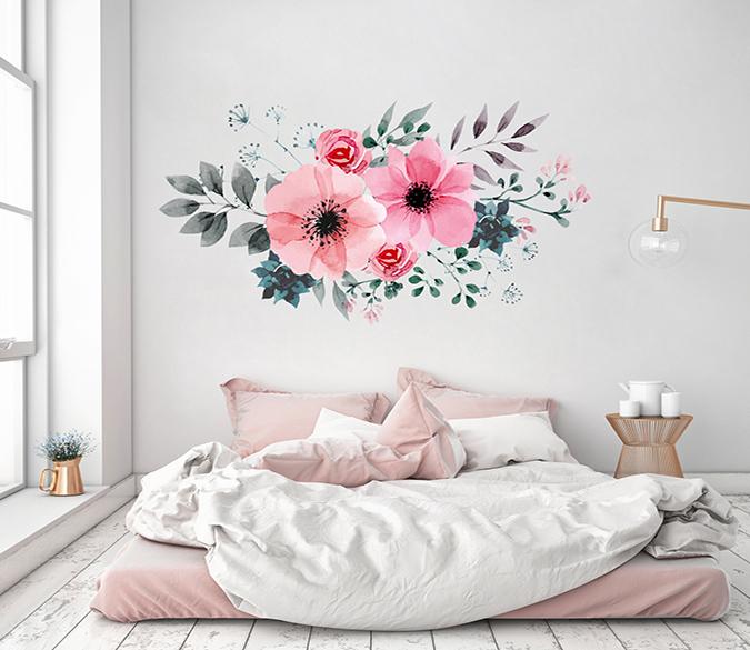 3D Big Red Flower 083 Wall Stickers Wallpaper AJ Wallpaper 