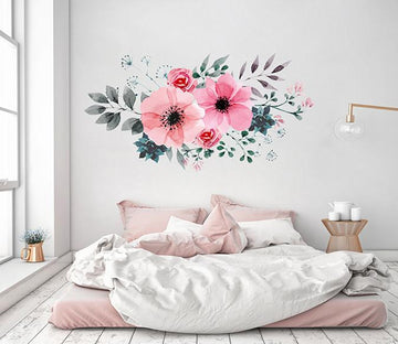 3D Big Red Flower 083 Wall Stickers Wallpaper AJ Wallpaper 