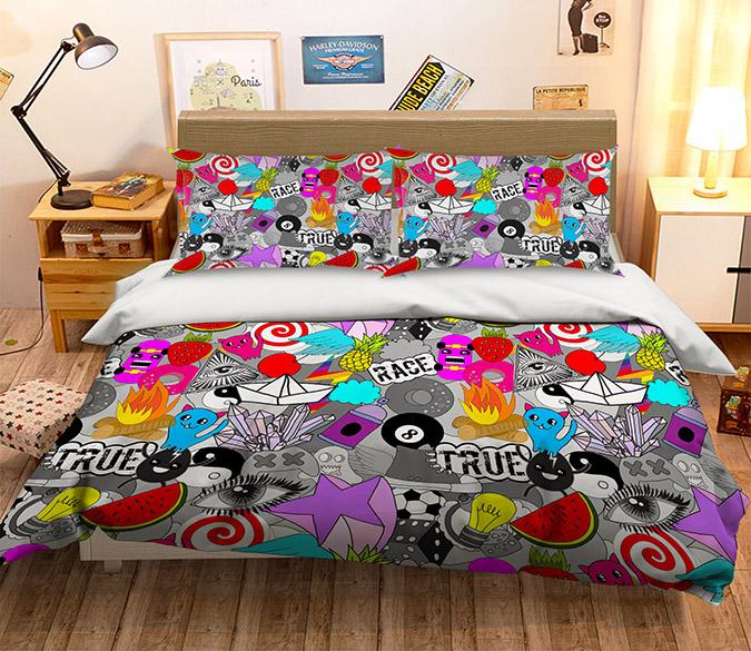 3D Eye Watermelon 054 Bed Pillowcases Quilt Wallpaper AJ Wallpaper 