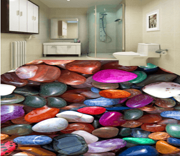 3D Colorful Stone 310 Floor Mural Wallpaper AJ Wallpaper 2 
