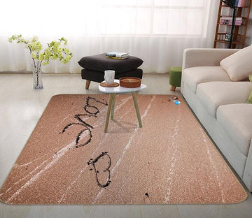3D Love Beach 047 Non Slip Rug Mat Mat AJ Creativity Home 