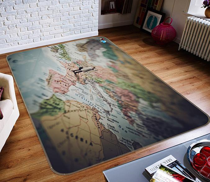 3D Map Villain 158 Non Slip Rug Mat Mat AJ Creativity Home 
