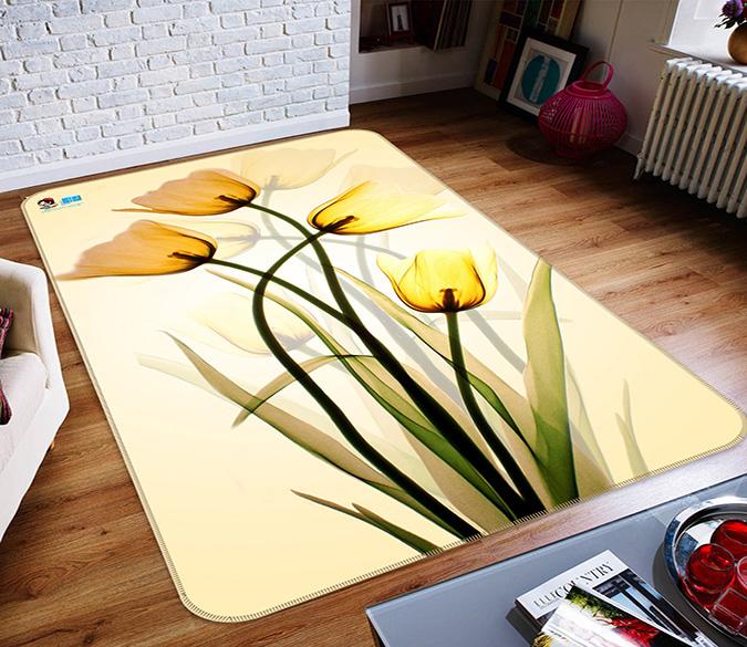3D Painting Tulips 008 Non Slip Rug Mat Mat AJ Creativity Home 