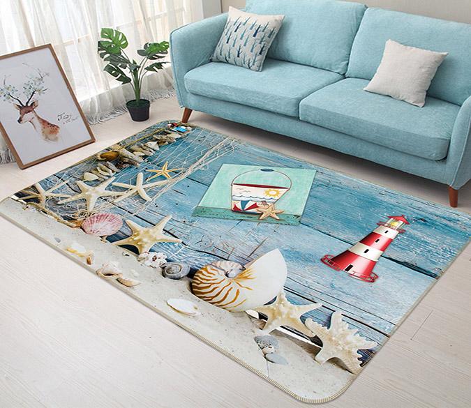 3D Starfish Shell 727 Non Slip Rug Mat Mat AJ Creativity Home 