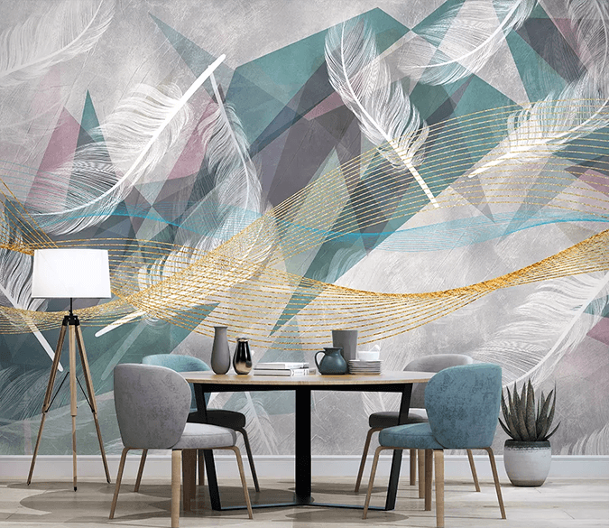 3D White Feathers Falling 431 Wallpaper AJ Wallpaper 2 