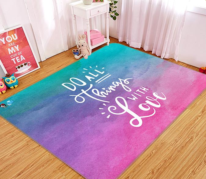3D Powder Gradient 244 Non Slip Rug Mat Mat AJ Creativity Home 