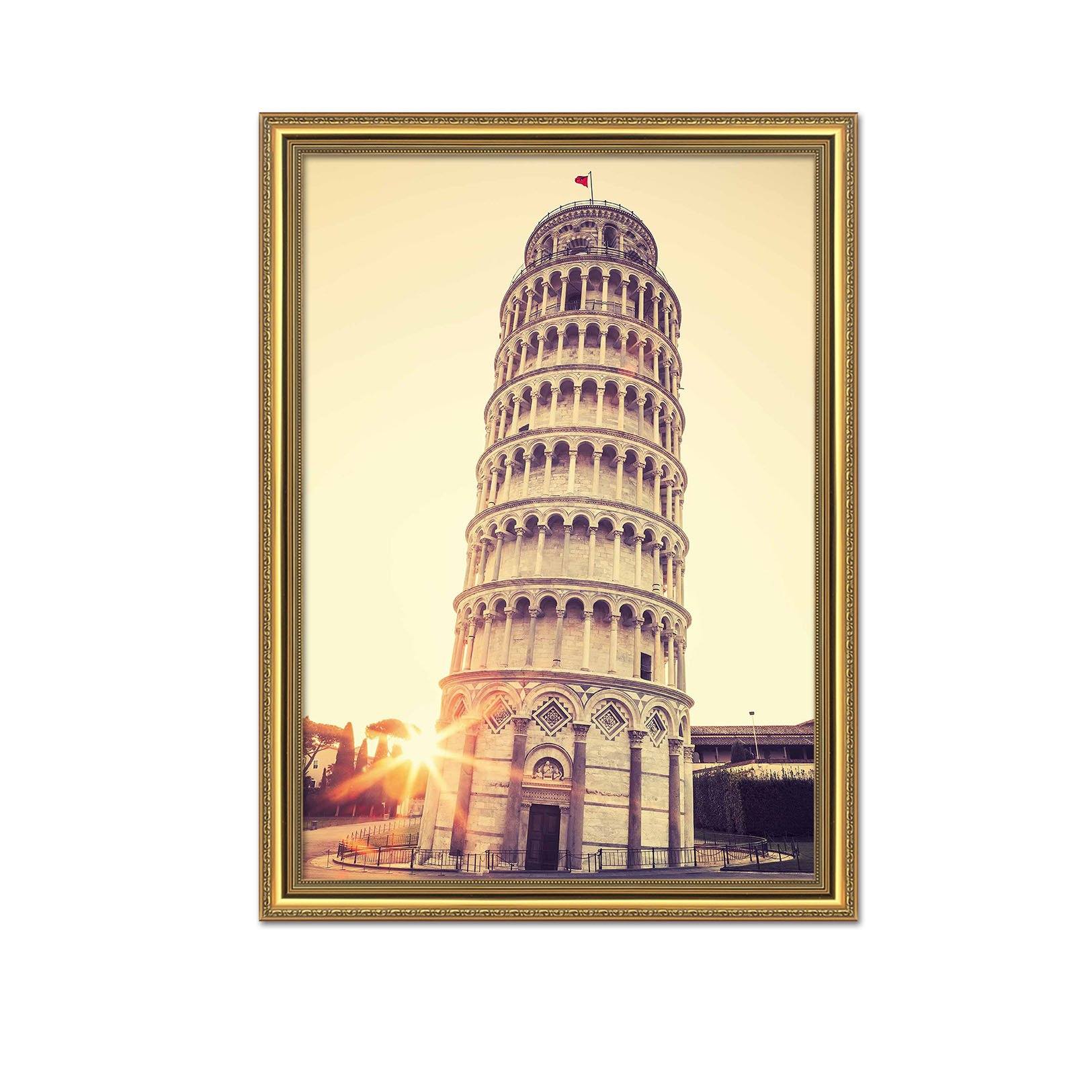 3D Round Tower 059 Fake Framed Print Painting Wallpaper AJ Creativity Home 