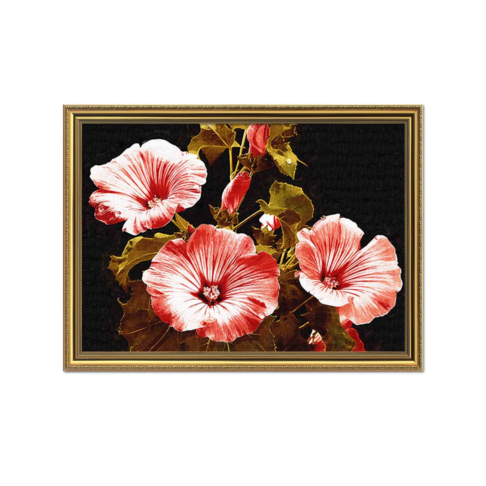 3D Big Red Flower 020 Fake Framed Print Painting Wallpaper AJ Creativity Home 