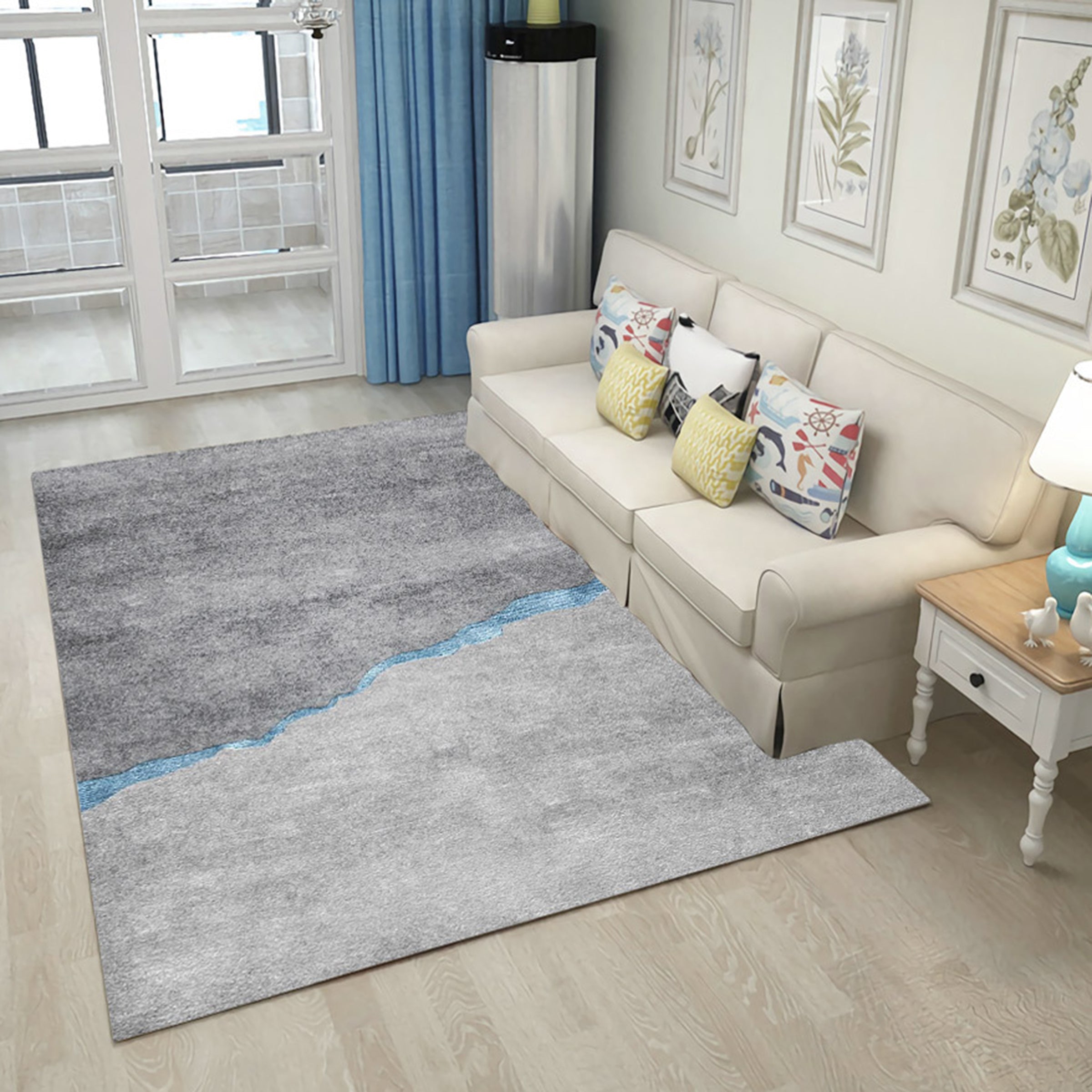 3D Modern Gray WG043 Non Slip Rug Mat Mat AJ Creativity Home 
