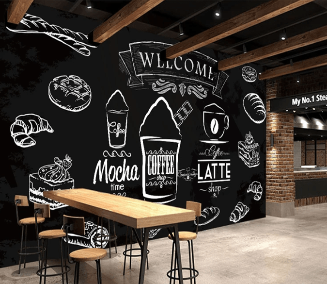 3D Blackboard Hamburger 972 Wallpaper AJ Wallpaper 2 