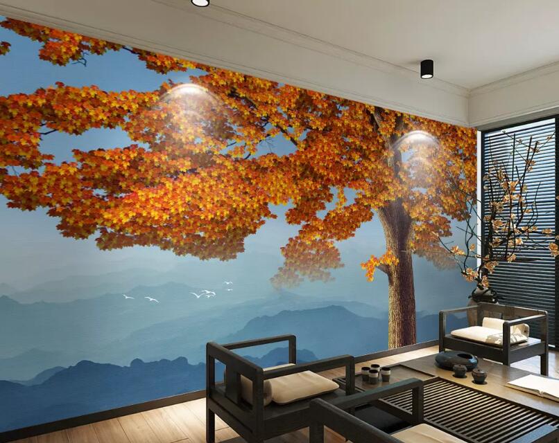 3D Tree Bird 122 Wall Murals Wallpaper AJ Wallpaper 2 